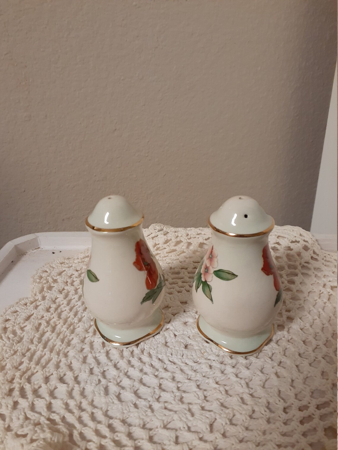 Palissy England Royal Worcester Spode Floral Salt and Pepper Etsy