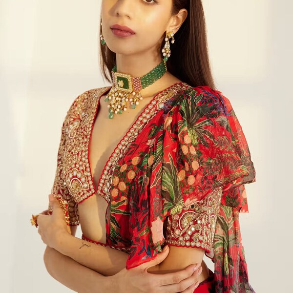 RF10 - Ruffle Saree main image 1