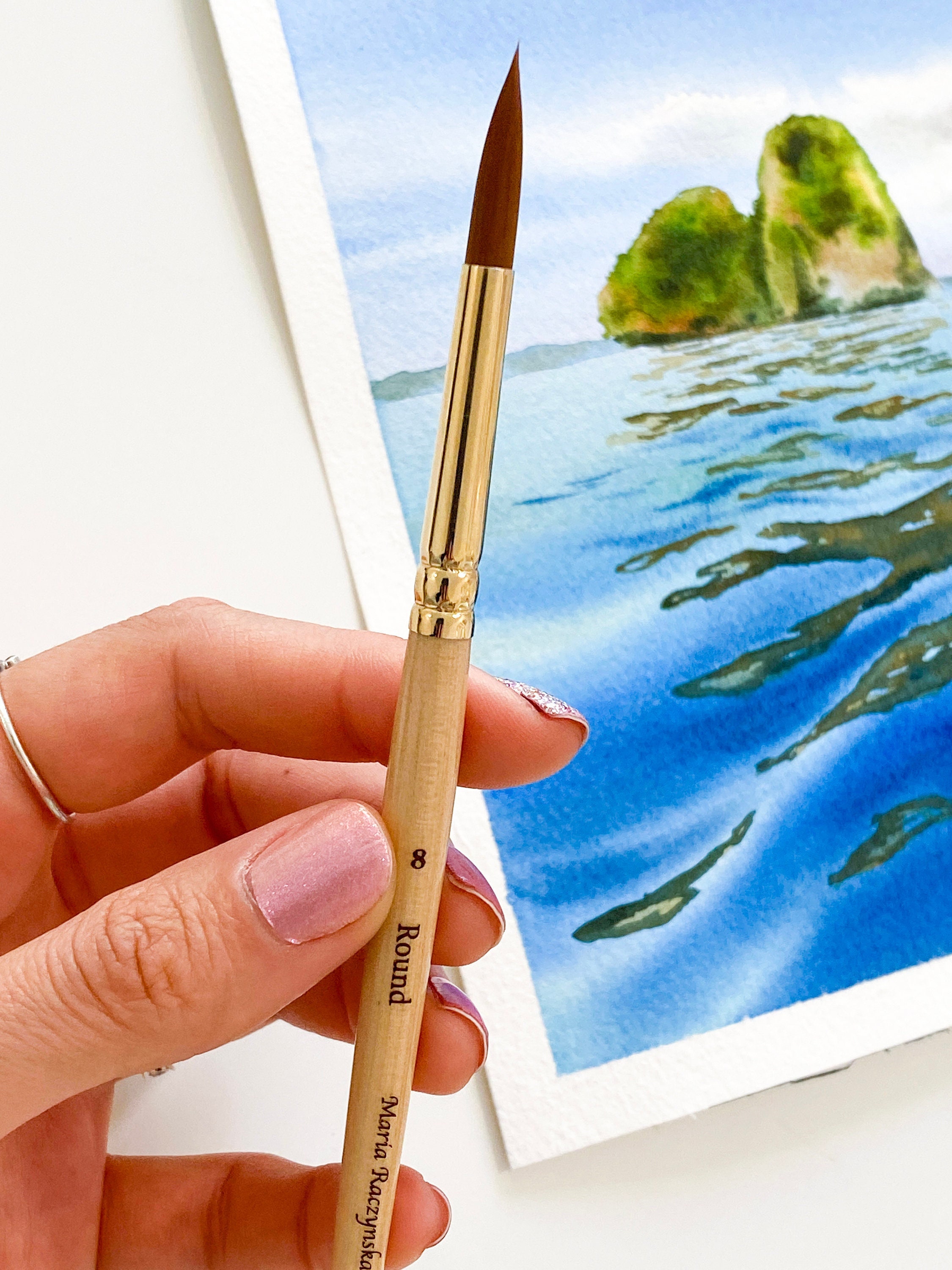 How to Watercolor: Watercolour demonstration with Synthetic Mop brushes 