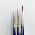 Professional watercolor SET of 3 Round brushes &quot;Songbird - Details&quot; - Cruelty-free & Vegan - Handmade in Germany
