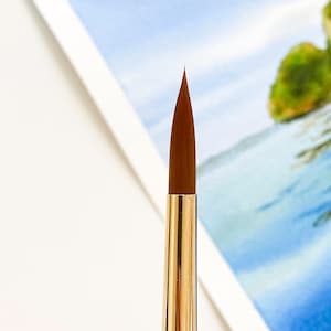 Aquarellpinsel Rund Größe 8 - hochwertige Kunstfaser mit einer feinsten Spitze von Maria Raczynska
