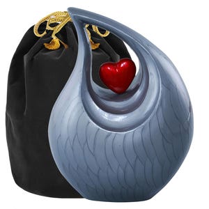 Heart of Love Cremation Urn for Human Ashes – Beautiful Memorial ERN for Adult Decorative Urn for Loved Ones Funeral Urn for Burial.
