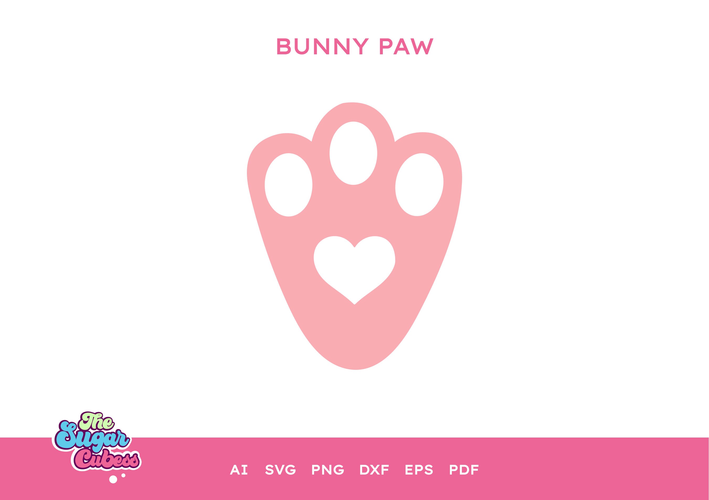 Bunny Paw Print SVG Rabbit Paw Print Easter Bunny Svg Cute Rabbit Print