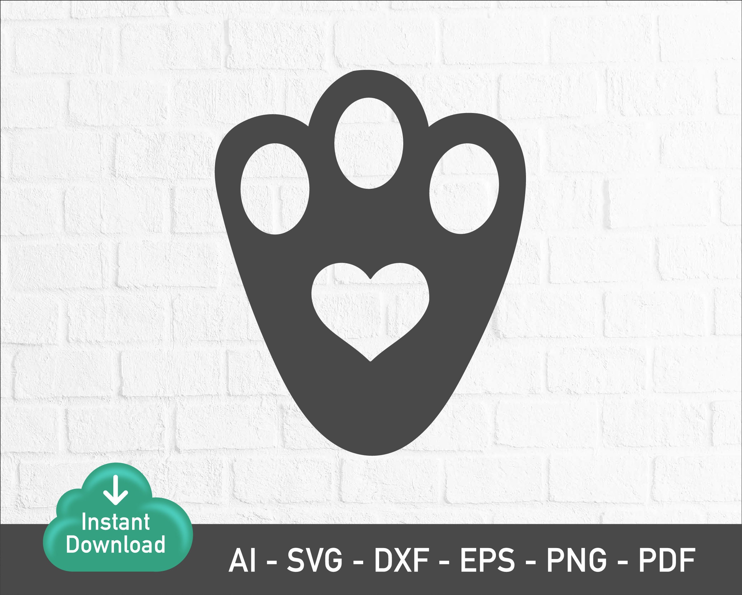 Bunny Paw print SVG Rabbit paw print Easter bunny svg | Etsy