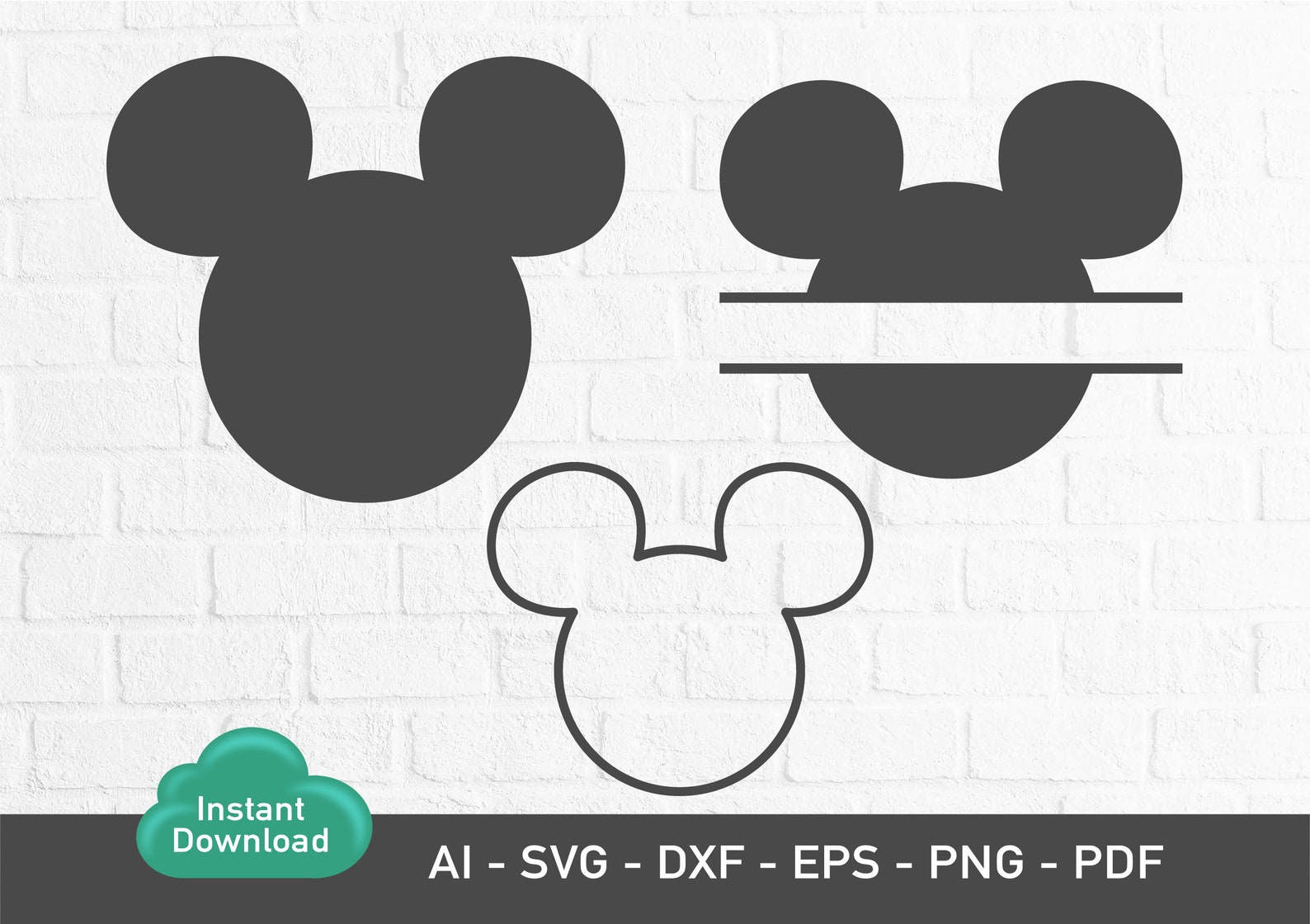 Mickey monogram svg Cartoon svg Mickey Mouse Mickey Mouse | Etsy