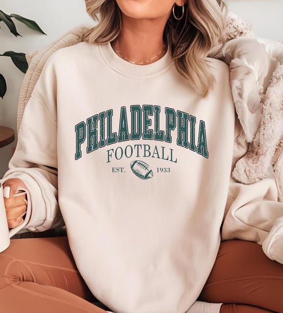 Philadelphia Football Sweatshirt: Retro Style Cotton Blend