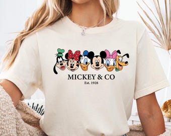 Mickey & Co T Shirt, Mickey and Co. est. 1928 Shirt, Unisex Tee, Mickey And Friends Shirt, Disney Shirts, Disney Trip Shirt