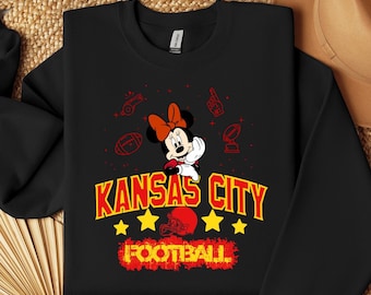 Kansas City Football Minnie Mouse Sweatshirt: Game Day Crewneck