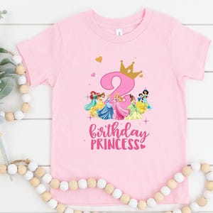 Disney princess birthday shirt, disney birthday shirt, girl birthday shirt, birthday shirt, disney shirt, 1st birthday, 2 nd birthday shirt