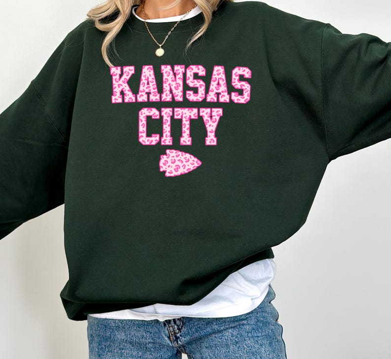 Kansas City Leopard Sweatshirt,kansas City Football Shirt,retro Kansas