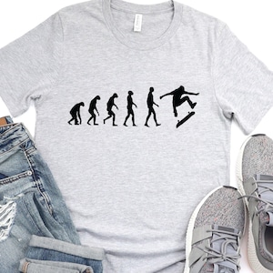 Evolution of Skateboarder T-Shirt: Funny Skater Gift