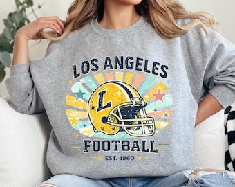 Los Angeles Football Vintage Sweatshirt, Retro Football Tee, Game Day Pullover, Unisex Football Gift
