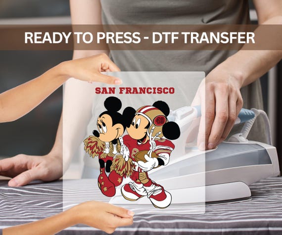 Disney San Francisco Football DTF Transfer – Ready to Press Heat Transfer for DIY Game Day Shirts, Iron On Decal for Fans & Tailgate Apparel