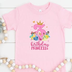 Disney princess birthday shirt, disney birthday shirt, girl birthday shirt, birthday shirt, disney shirt, 1st birthday, 3 nd birthday shirt