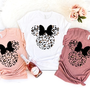 Leopard print Minnie shirt, Animal Kingdom shirt, women's Disney shirt, animal print Minnie women's shirt, unisex fit image 3