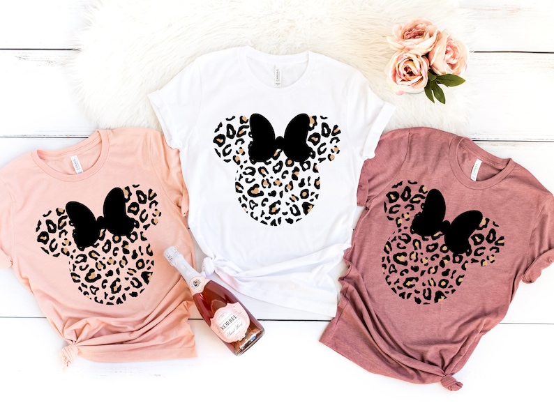 Leopard print Minnie shirt, Animal Kingdom shirt, women's Disney shirt, animal print Minnie women's shirt, unisex fit image 3