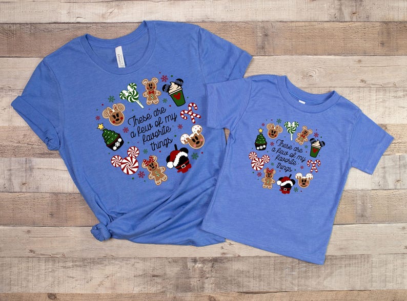 These Are a Few of my Favorite Things Disney Christmas Shirt,Disney Snacks Shirt Christmas Castle Shirt,Disneyland tee Magic Kingdom tshirt afbeelding 2