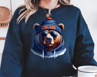 Vintage Chicago Football Sweatshirt: Retro Bear Fan Gift