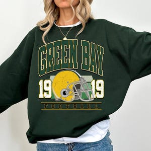Vintage Green Bay Football Sweatshirt: Retro Varsity Crewneck image 1