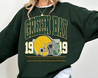 Vintage Green Bay Football Sweatshirt: Retro Varsity Crewneck