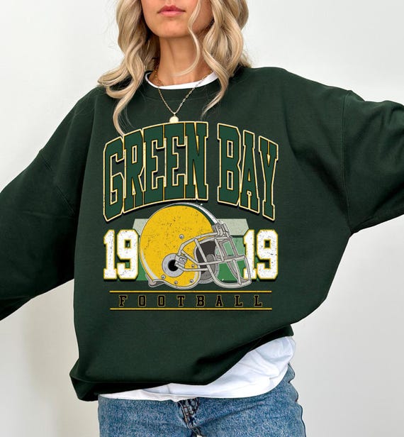 Vintage Green Bay Football Sweatshirt: Retro Varsity Crewneck