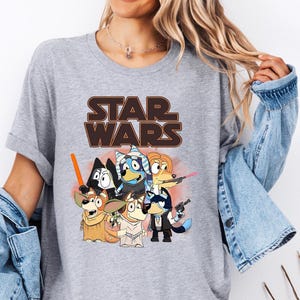 Blue Star Shirt Wars Blue Dog Shirt Trendy Shirt Cartoon Character Shirt Blue Toddler T-Shirt Adult Shirt Cartoon Shirt Funny Family Shirt