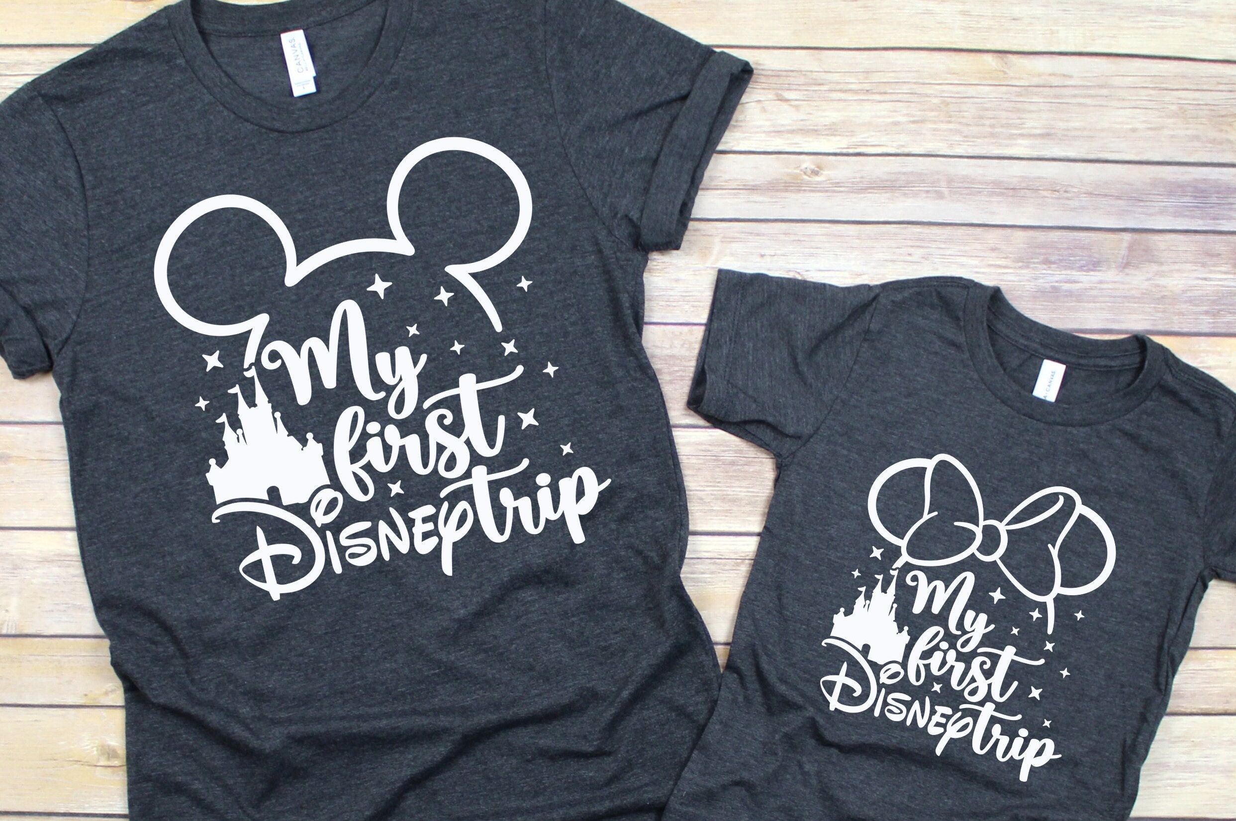 Discover My First Disney Trip Personalisiertes Disneyland Reise T-Shirt
