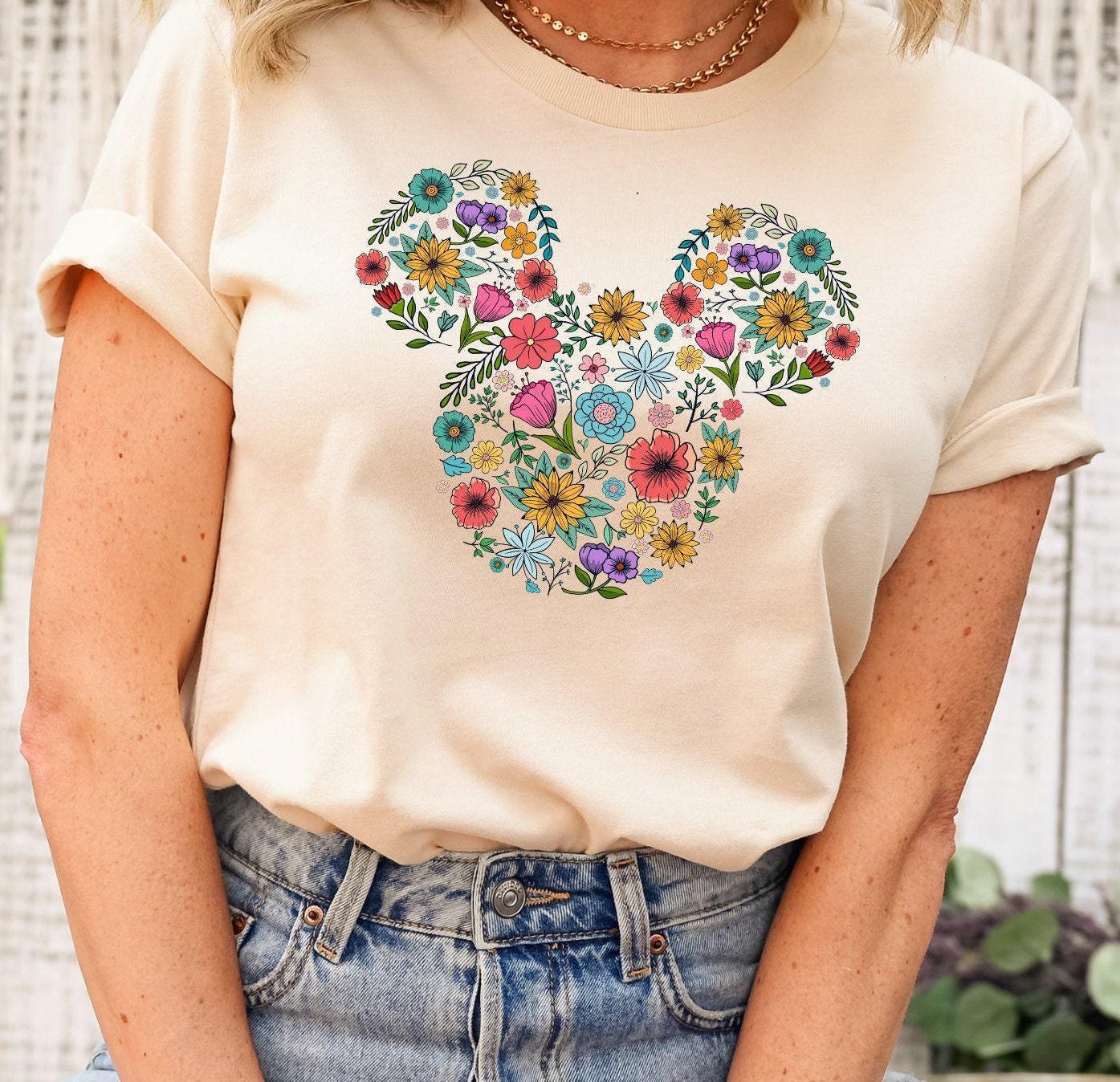 Floral print Mickey shirt, Animal Kingdom shirt, women's Disney shirt, animal print Minnie women's shirt, unisex fit