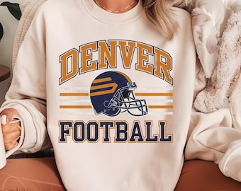 Denver Football Vintage Mascot Sweatshirt, Retro Denver Football Crewneck Shirt,Football Fans Gift, Sunday Football, Denver Shirt