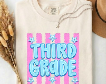Comfort Colors® Third Grade Teacher Shirt, 3rd Grade Teacher Tee, Back To School Teacher Tshirt, Cute Grade Level Shirt
