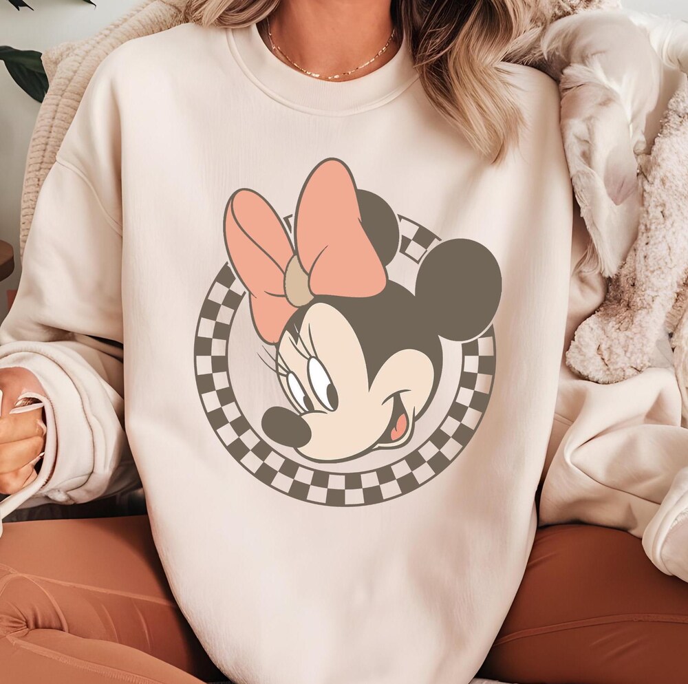 Retro Disney Sweatshirts, Mickey Checkered, Disney Family, Minnie Mouse, Vintage Disney Sweatshirt, Disneyland, Disneyworld Sweatshirts