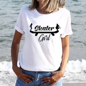 Skater Girl Shirt, Girl Skateboard Shirt, Kids Skateboard T shirt, Skateboard T-shirt, Skateboarding Cool Skate Boarding Fans Gift