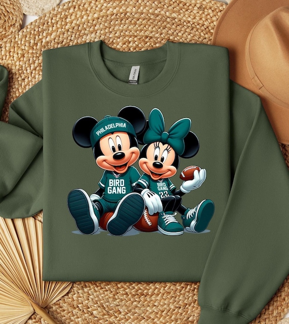 Philadelphia Football Tee: Bird Gang Mickey & Minnie Unisex Shirt