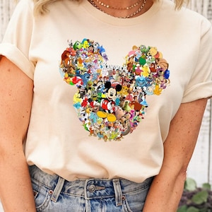 All Disney Characters Inside Mickey Ears T-shirt, Disney Themed Gifts, Shirt, Magical Vacation Tee, Disneyland Outfits, Disney World Shirts