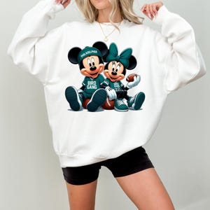 Philadelphia Football Tee: Bird Gang Mickey & Minnie Unisex Shirt image 2