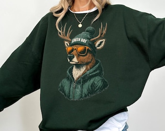 Green Bay Mascot Football Sweatshirt: Vintage Game Day Fan Apparel