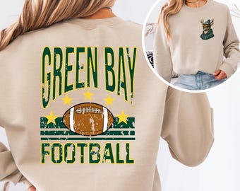 Vintage Green Bay Football Sweatshirt: Retro Varsity Crewneck