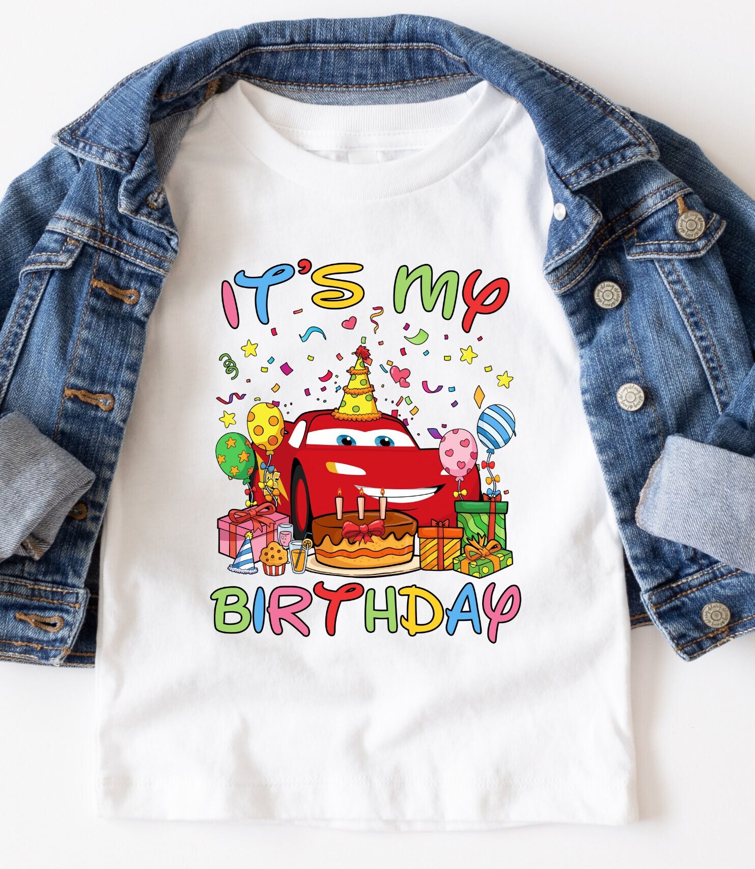 lightning mcqueen birthday boy shirt