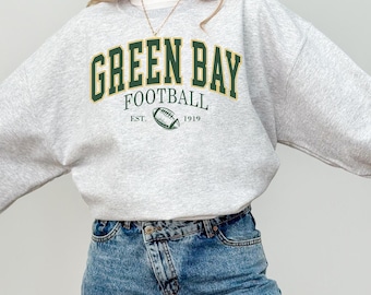 Green Bay Football Vintage Sweatshirt T-Shirt,Retro Green Bay  Varsity Crewneck Sweatshirt,Green Bay
