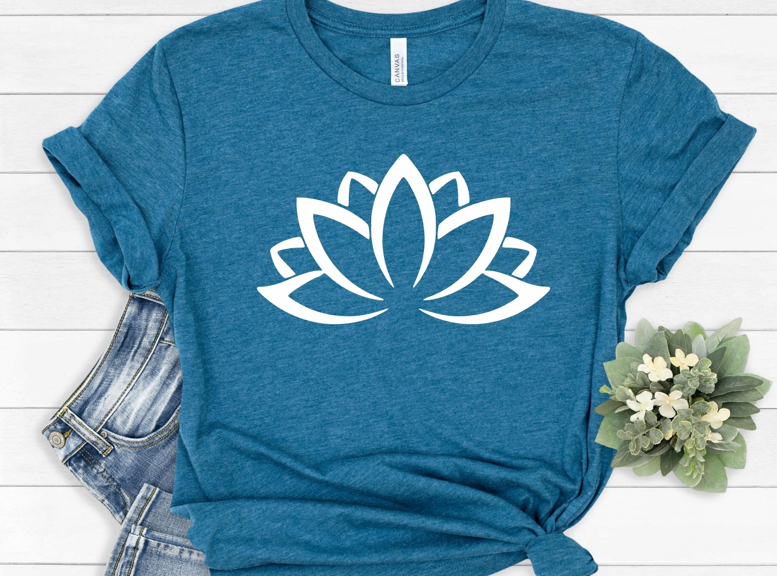 Lotus Flower Shirt Made To Order Buddhist Shirt Zen | Etsy