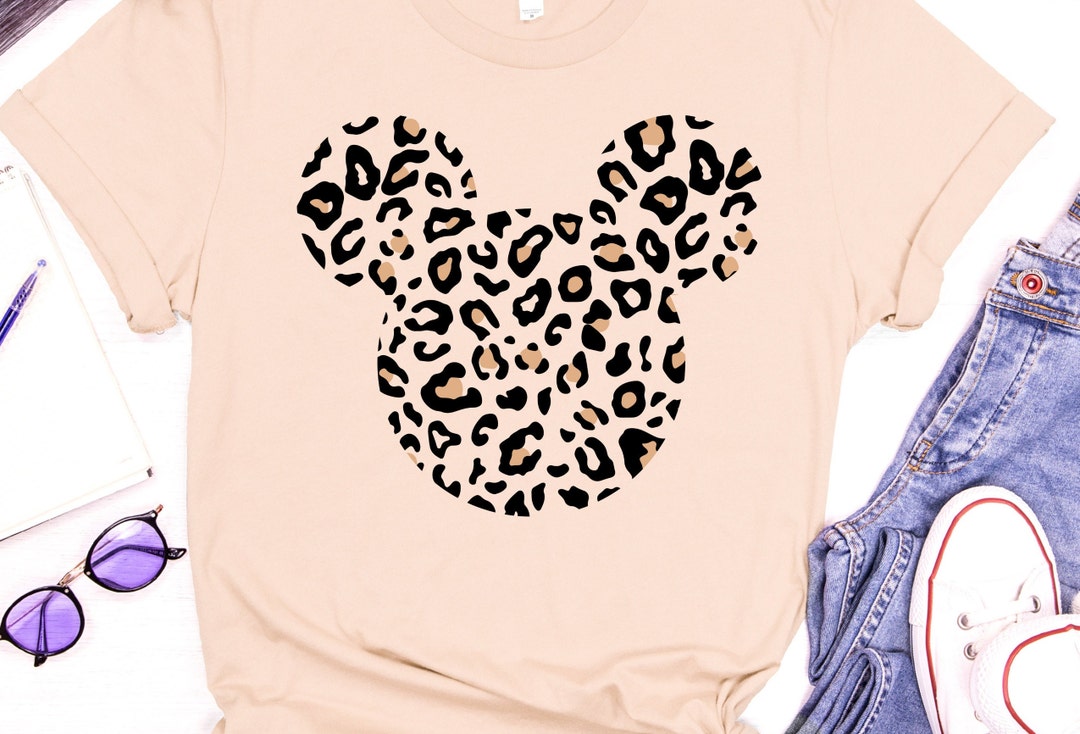Leopard Print Mickey Shirt, Animal Kingdom Shirt, Women's Disney Shirt