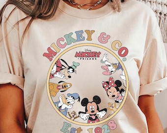 Retro Mickey and Friends Sweatshirt - Disneyworld Vacation Shirt