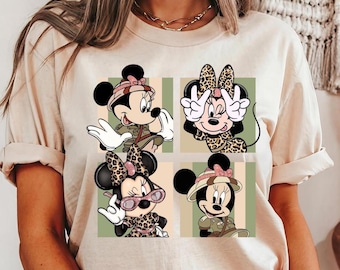 Minnie and Mickey Safari T-Shirt: Animal Kingdom Family Trip