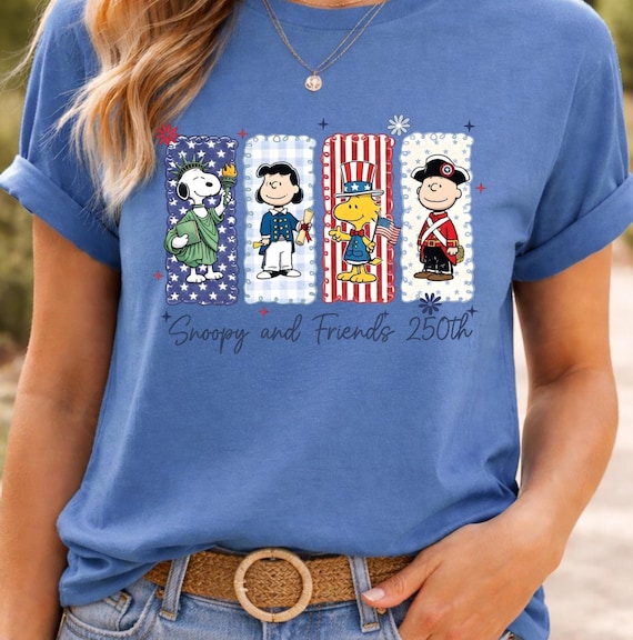 Cute Cartoon America 250 Anniversary Shirt, Patriotic Dog Cartoon Tee
