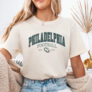 Philadelphia Football Sweatshirt: Retro Style Cotton Blend image 5