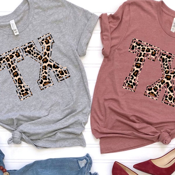 Texas Shirt, Southern Shirt, Leopard Print Texas Shirt, Texas Cheetah Print Shirt, Texas State Leopard Shirt, Texas Home Shirt, TX Shirt