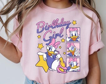 Birthday Girl Daisy Duck Shirt – Pink Disney Birthday Tee for Girls