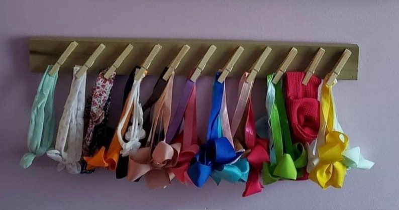 Homemade Bow holder~ kids and babies~ baby~ Kids~ Homemade~ Wood~ 24 inches