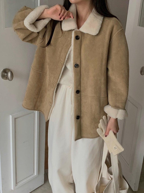 24FW Reversible Double Face Shearling Coat - Etsy