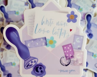 Escribe más cartas de amor Papelería vinilo pegatina impermeable
